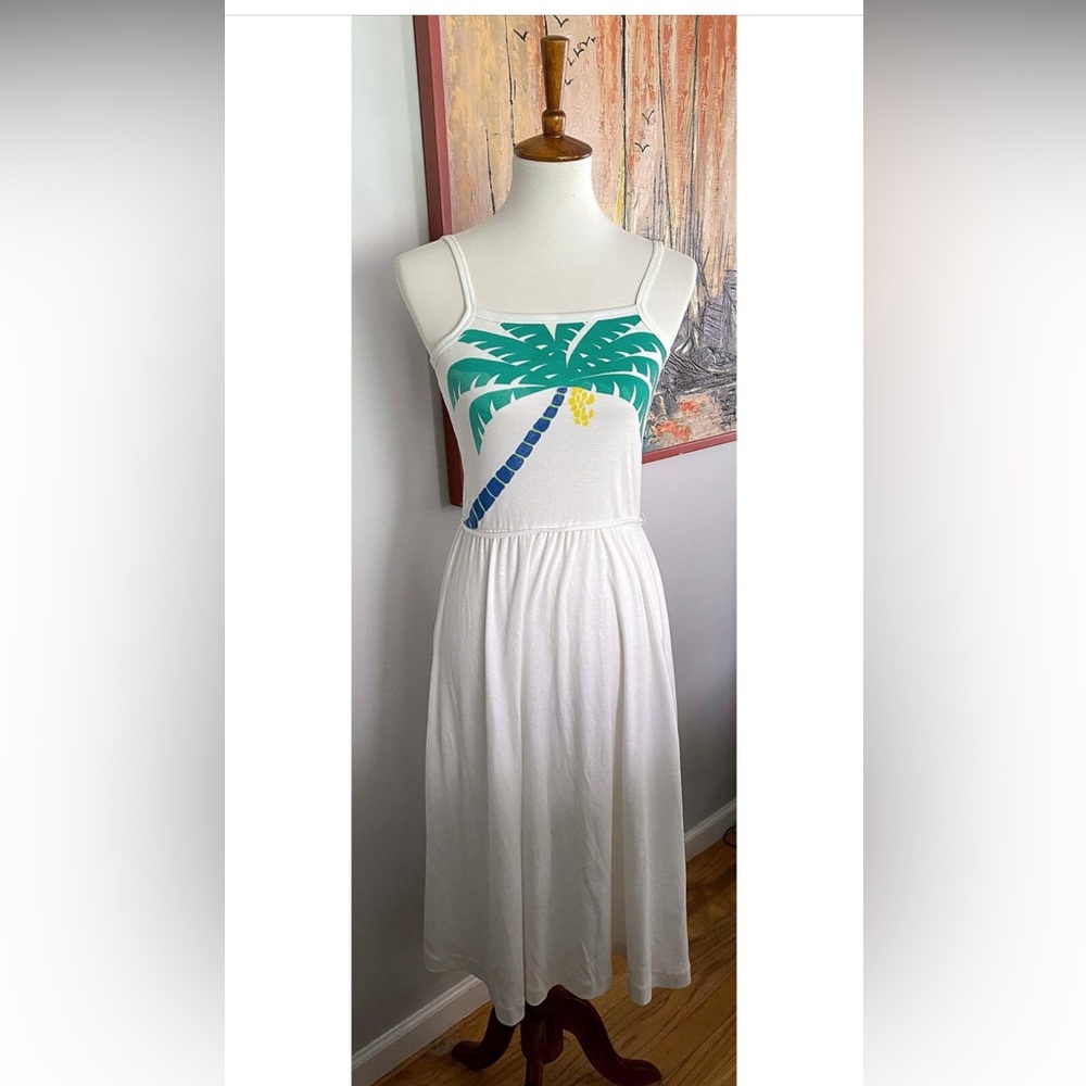 70s/80s Vintage Palm Tree Midi Tank Dress - 13